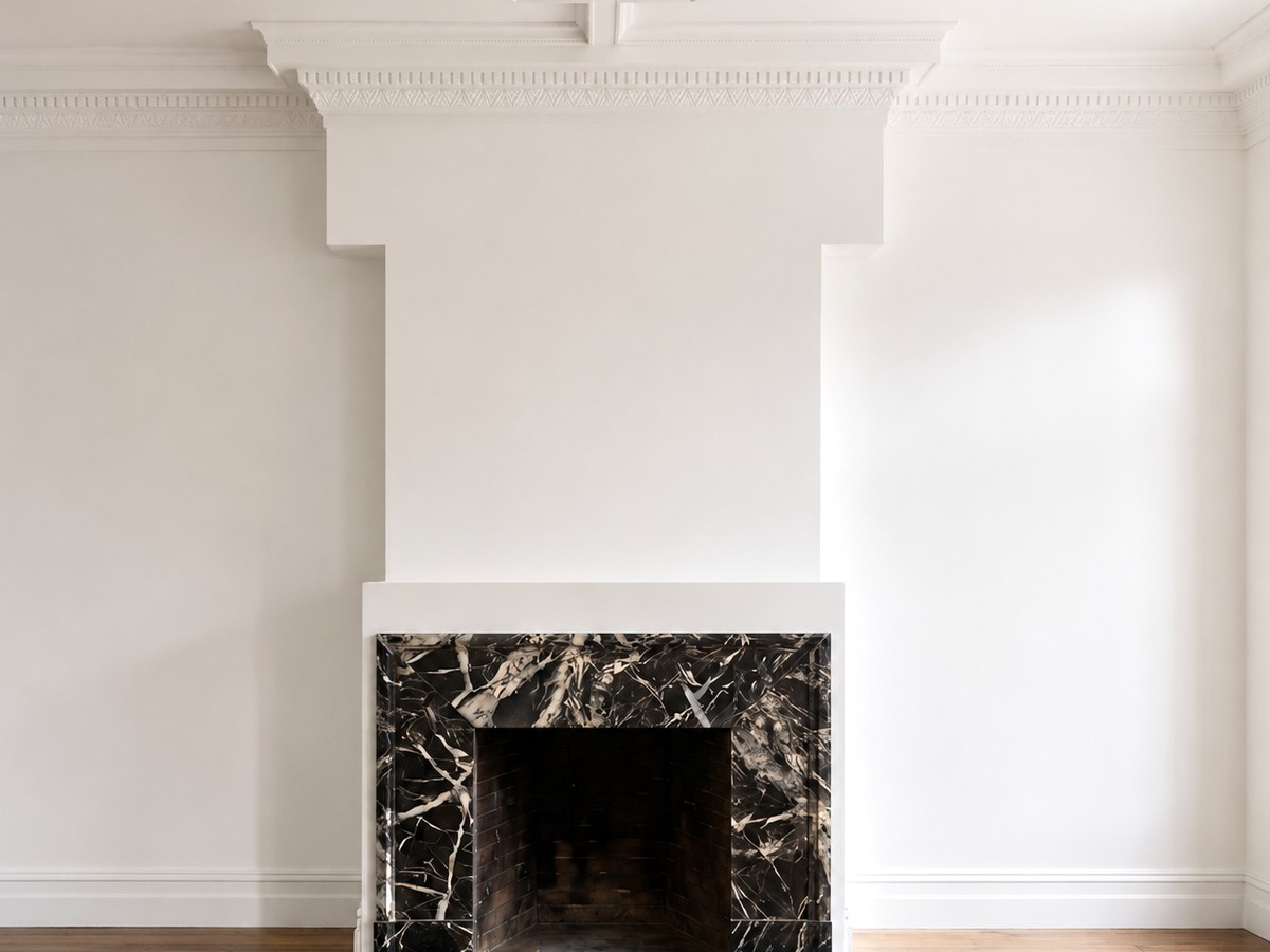 Chimenea de mármol · Residencia B